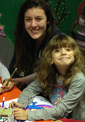 Happy children learning